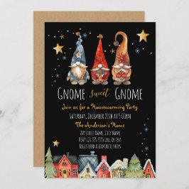 Invitación Gnome Sweet Gnome Fiesta de calentamiento de la ca