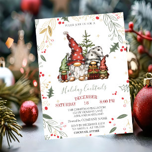 Invitación Gnomes Family Glass Balls Company Navidad