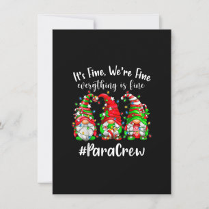 Invitación Gnomes Navidades Luz Estoy bien todo está bien