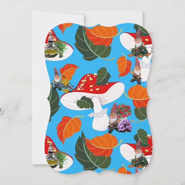 Invitación gnomo de hongo (Anverso)