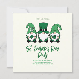 Invitación Gnomo lindo del día de San Patricio