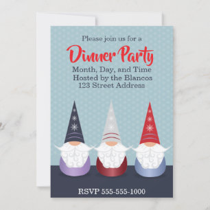 Invitación Gnomo Para Las Fiestas