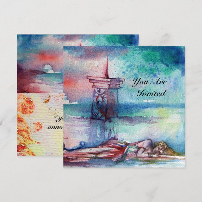 Invitación GNOMON Y DAMA DE LA Leyenda Arturana DEL LAGO (Anverso / Reverso)