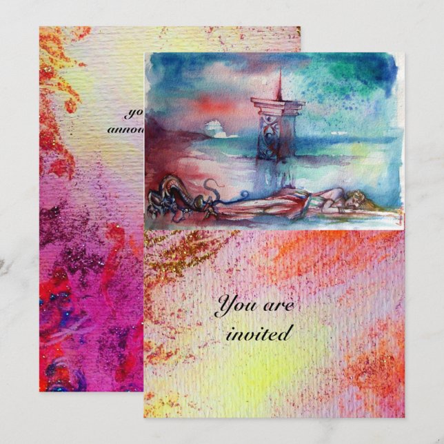 INVITACIÓN GNOMÓN Y DAMA DEL LAGO (Anverso / Reverso)