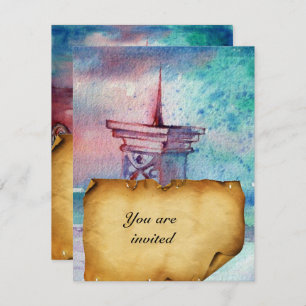 Invitación GNOMON Y DAMA DEL pergamino LAGO Brown