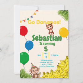 Invitación Go Bananas - Un montón de diversión