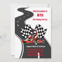 Go Kart Carreras Boy Birthday Party