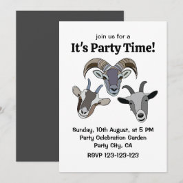 Invitación Goat Animal Funny Goat