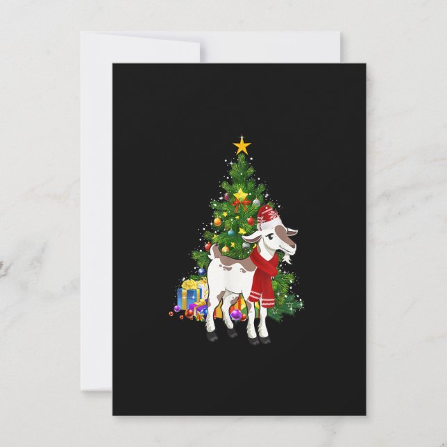 Invitación Goat Ornament Decoration Christmas Tree Xmas Pajam (Anverso)