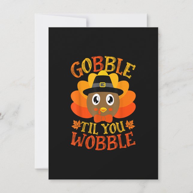 Invitación Gobble hasta que le mires al bebé Turquía Toddler  (Anverso)