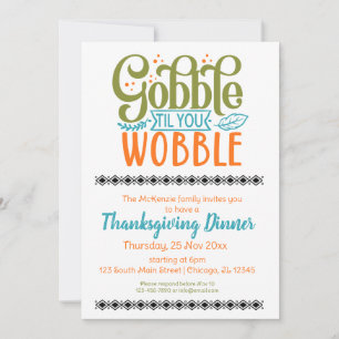 Invitación Gobble hasta que tambaleas