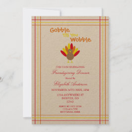 Invitación Gobble hasta que tambalees a Turquía amistoso