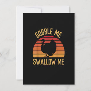 Invitación Gobble me trague la divertida fiesta de Acción de 