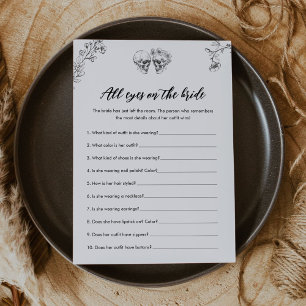 Invitación GOHIC LOVE All Eyes On the Bride Bridal Game