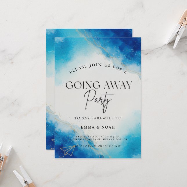 Invitación Going Away Party Invitation Printable Template (Anverso/Reverso In Situ)
