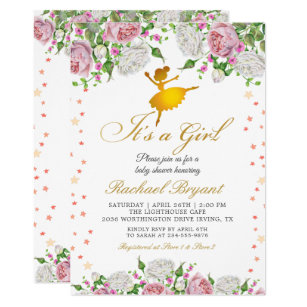 Invitaciones De Baby Shower Para Ninas Zazzle Es