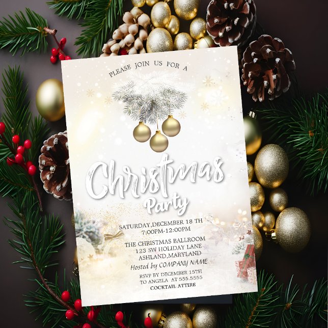 Invitación Gold Balls Presents Compañía de Navidad (Subido por el creador)