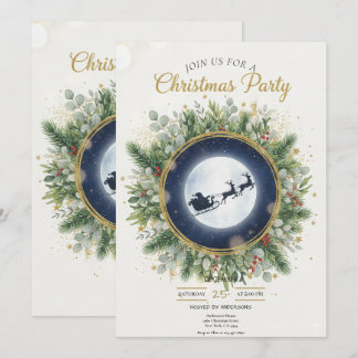 Invitación Gold Christmas Party Invitation | Editable Friends