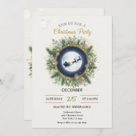 Invitación Gold Christmas Party Invitation | Editable Friends