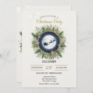 Invitación Gold Christmas Party Invitation | Editable Friends