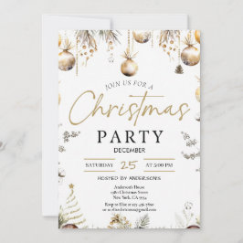 Invitación Gold Christmas Party Invitation | Editable Friends