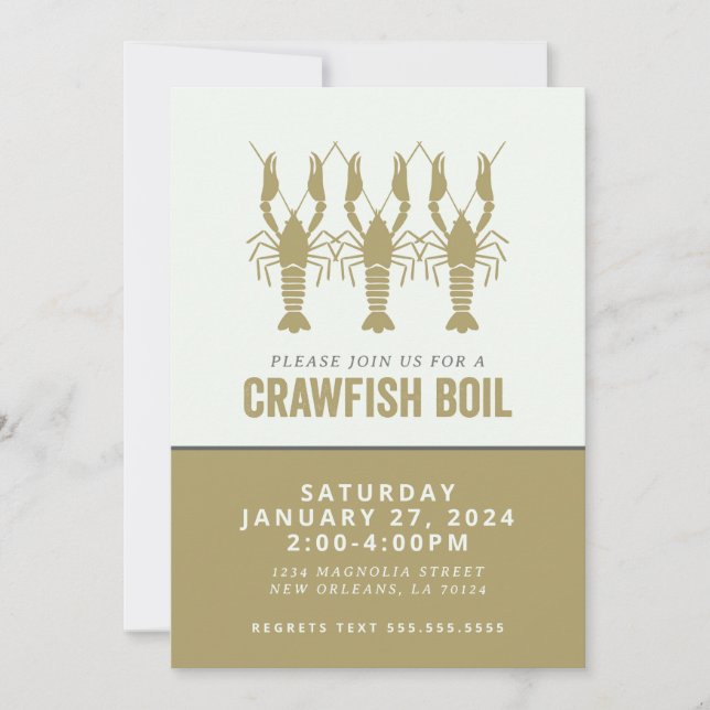 INVITACIÓN GOLD CRAWFISH BOIL (Anverso)