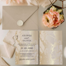 Gold Elegant Luxury Marble Abstract Wedding
