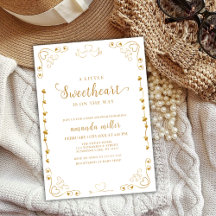 Gold Elegant SValentine Baby Shower