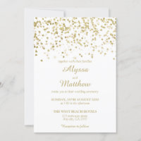 Gold Faux Purpurina Confetti Boda moderno de lujo