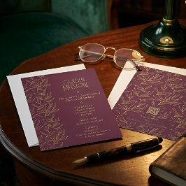 Invitación Gold Filigree Art Deco | Fairy Wren 50th Birthday