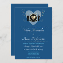 Gold Heart Male Boda Classic Blue