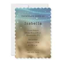 Gold Purple Aqua Sparkle Glitzy Mermaid Cumpleaños