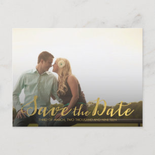Invitación Gold Save the Date Typography