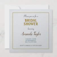 Gold & Silver Color Minimalist Bridal Shower