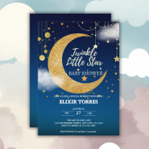 Gold Twinkle Little Star Dreamy Baby Shower