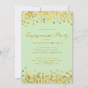 Invitación Gold Twinkle Moderno Bridal Engagement Party