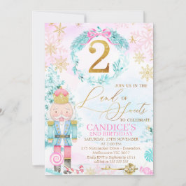 Invitación Gold Two Land of Sweets Nutcracker Cumpleaños