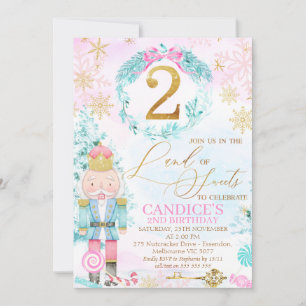 Invitación Gold Two Land of Sweets Nutcracker Cumpleaños