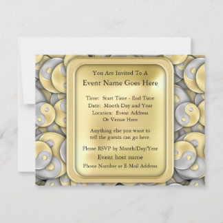Invitación Gold y Silver Yin y Yang