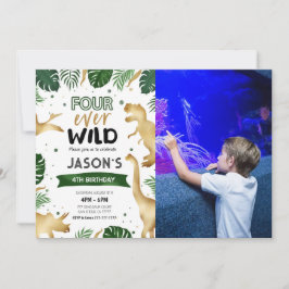 Invitación Golden 4th. Fotografía de la fiesta de cumpleaños