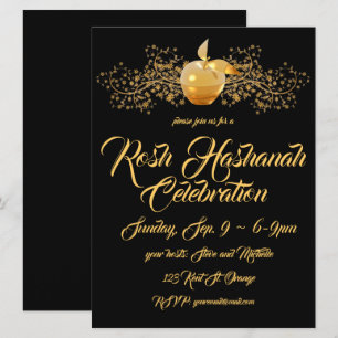 Invitación Golden Apple Rosh Hashanah