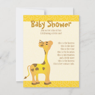 Invitación Golden Baby Giraffe