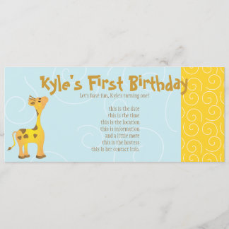 Invitación Golden Baby Giraffe
