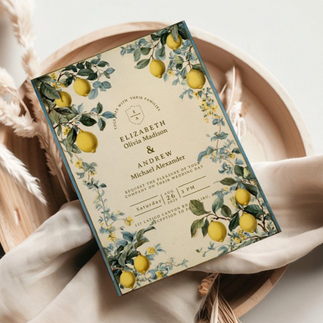 Invitación Golden Citrus Blossom Wedding (Subido por el creador)
