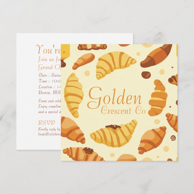 Invitación Golden Crescent Co (Anverso / Reverso)