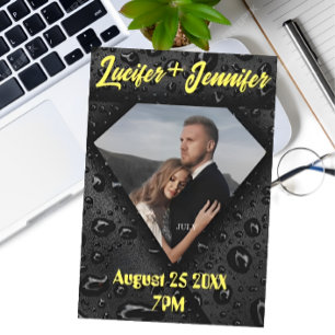 Invitación Golden Diamond Modern Elegant Customized Wedding