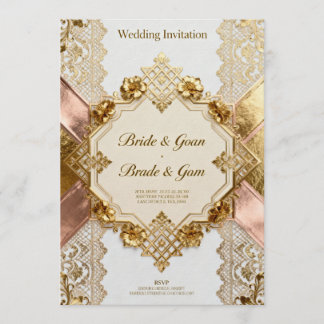 Invitación Golden Elegance – Invitación de Boda de