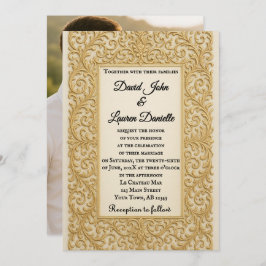 Invitación Golden Ever After Photo Wedding Invitation