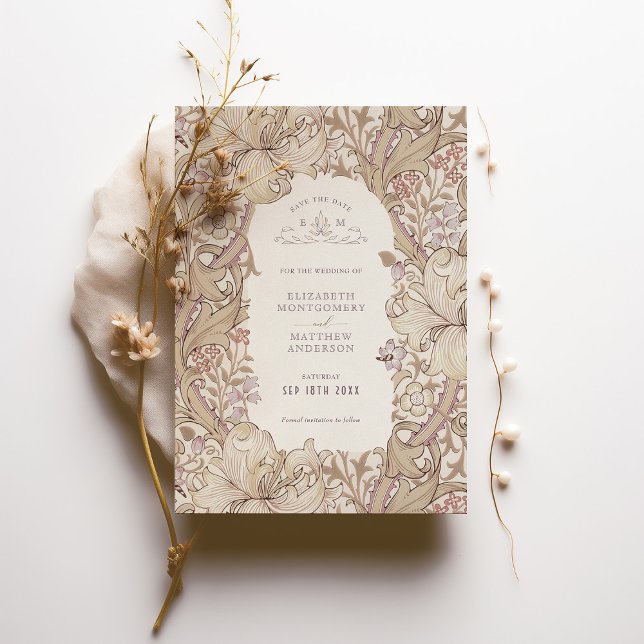 Invitación Golden Lily Boda Stationery Earthy Tones (Subido por el creador)