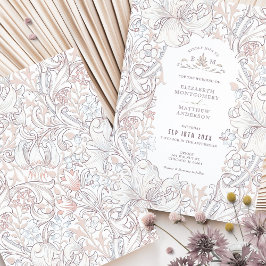 Invitación Golden Lily Boda Suite Muted Pink Morris